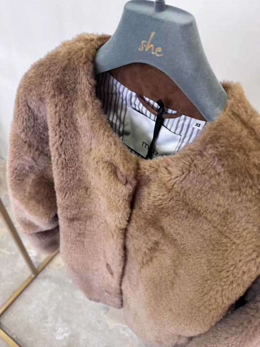 MAZE Teddy Jacket Collarless - Camel