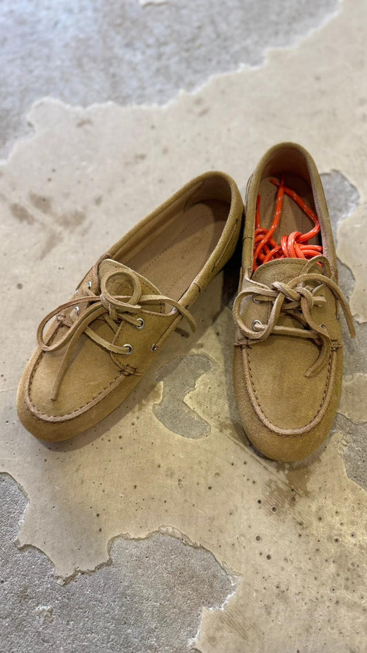 Boat-Loafer aus Veloursleder